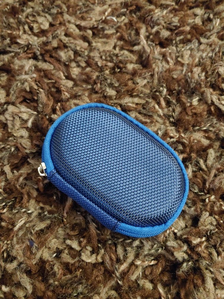 Blue earbud case