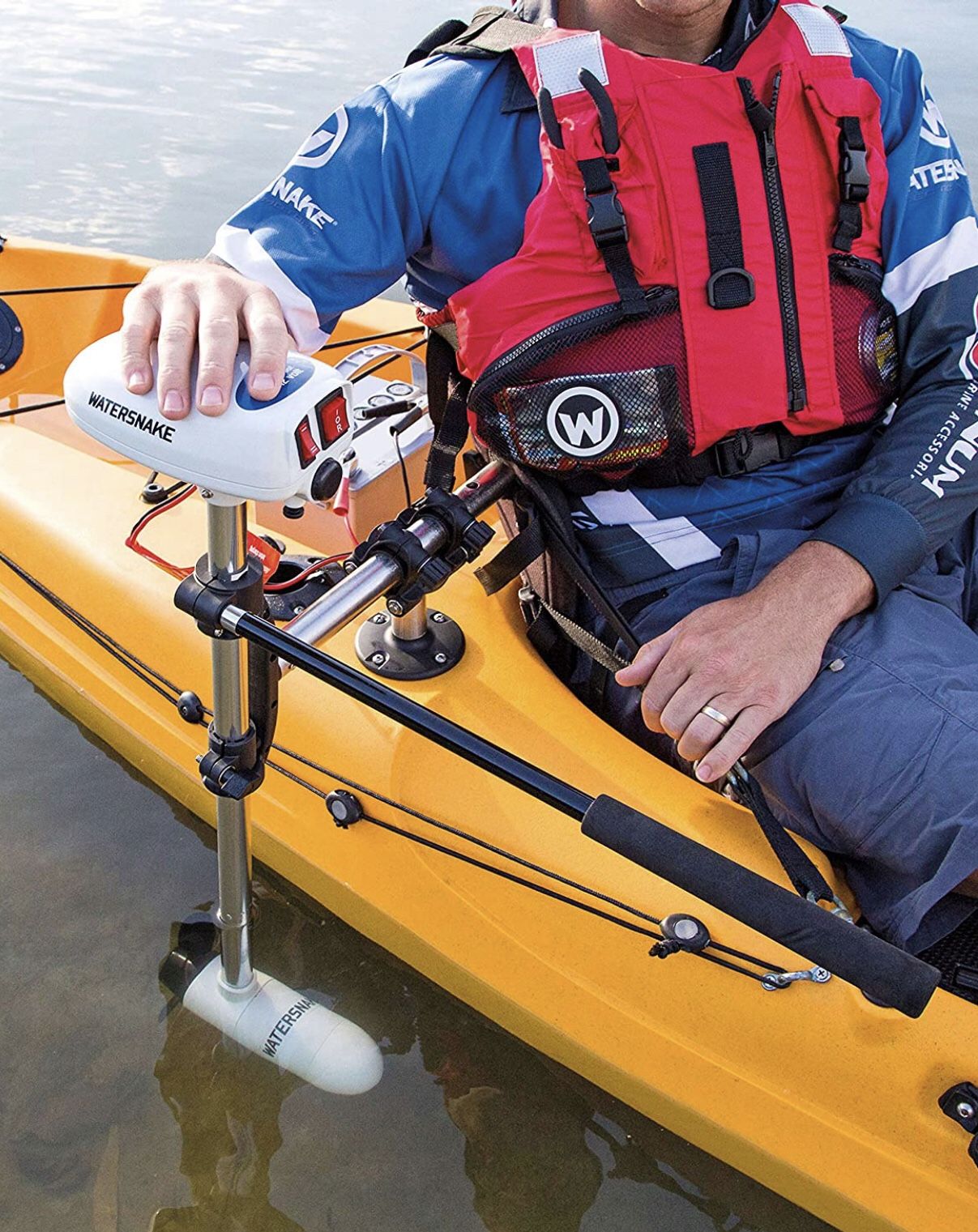 turn your kayak into into a shallow water speed boat Trolling Motor Bracket For Kayaks Watersnake MK II Fits Any 25mm Shaft m