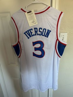 Allen Iverson white jersey with red/blue trim size 2xl