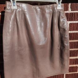 Vintage 1980's Lambskin Beige Skirt 