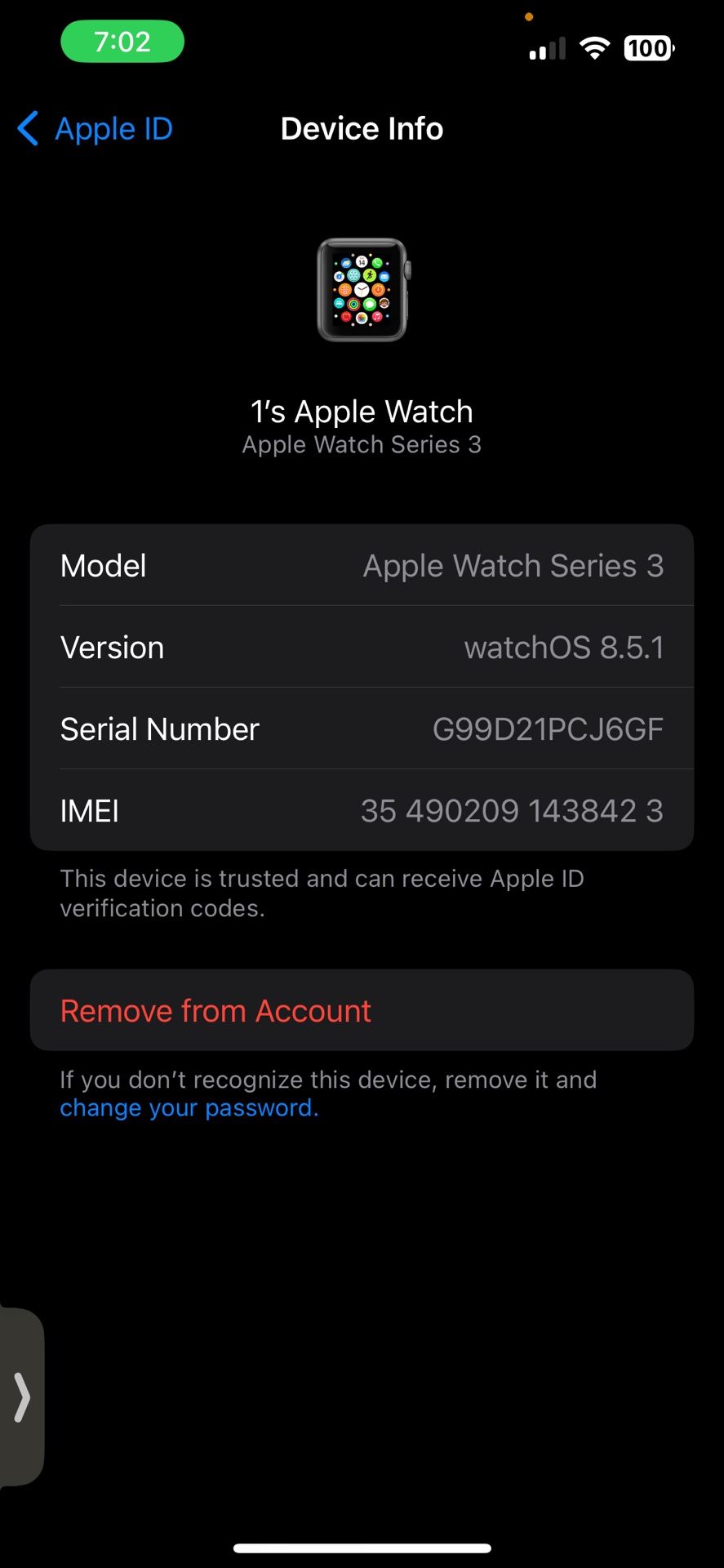 Apple Series 3 watch