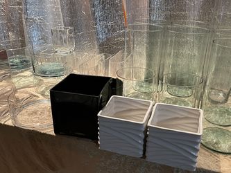 GLASS VASES ,CENTERPIECES ,WEDDINGS ,DECOR