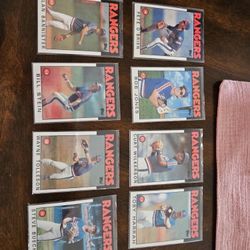 Texas Rangers Eighty Six Topps Baseball Cards Team Set 