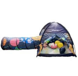 NARMAY Indoor / Outdoor Space Travel Pop Up Play Tunnel And Space World Dome Play Tent
