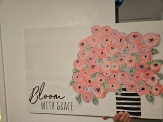 Floral canvas art design