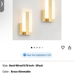 Modern LED Wall Sconce Set of 2