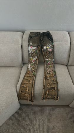 Women Stacked denim jeans