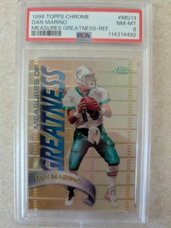 1998 Topps Chrome Refractor Dan Marino PSA 8