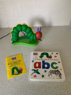 Baby book and night light Eric Carl caterpillar abc