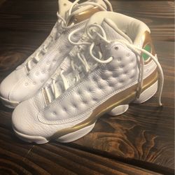 Jordan 13 White And Gold