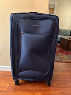 Larger blue suitcase