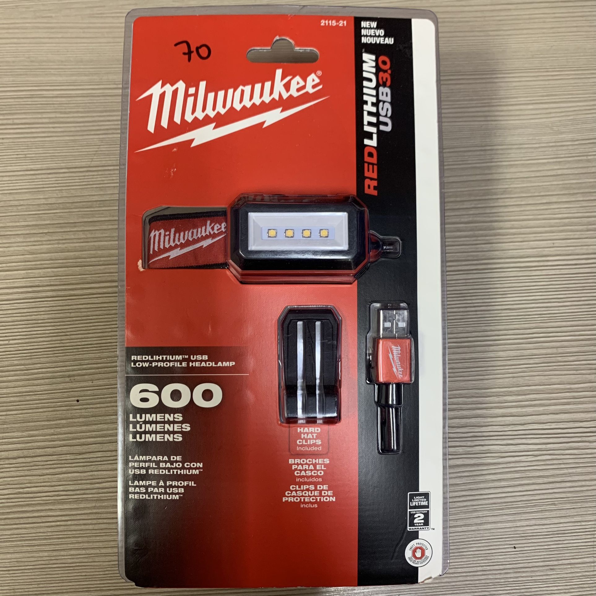 hat light milwaukee 600 lumens