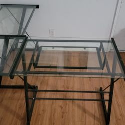Glass L Shaped Desk