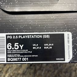 LEBRON’S PG 2.5 PLAYSTATION GS SIZE 6 1/2