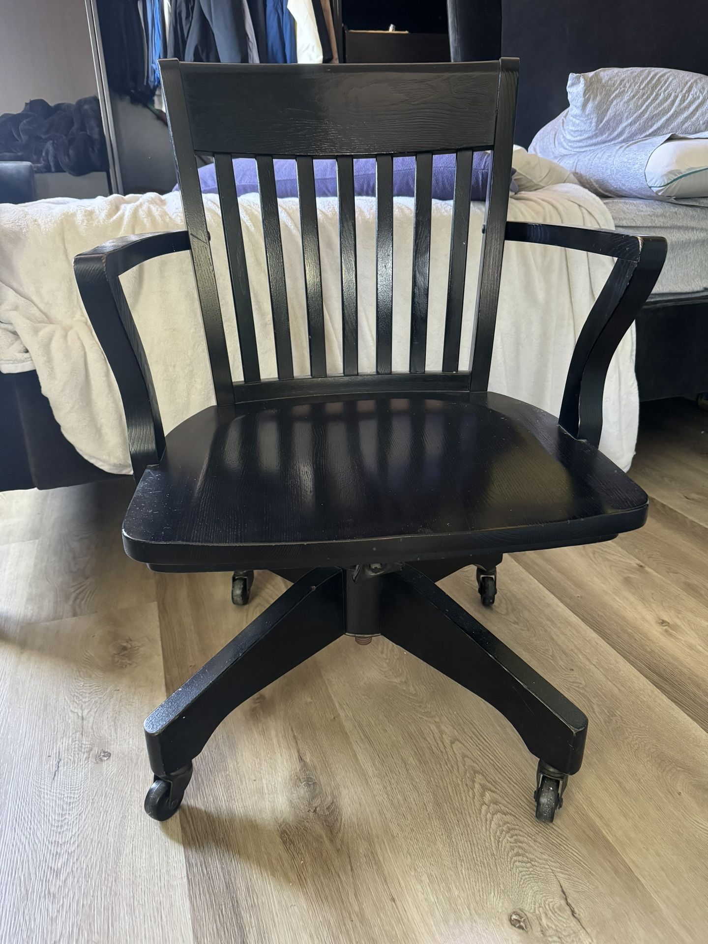 Black Wood Office Chair 