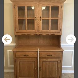 Vintage Solid Wood China Hutch