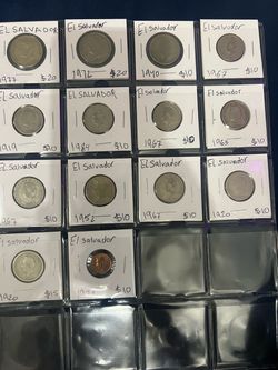 El Salvador 🇸🇻 Old coins 14 pieces