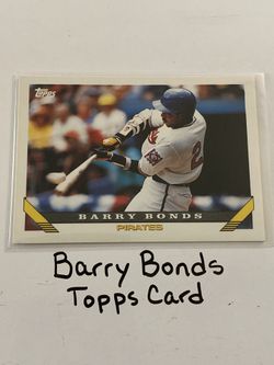 Barry Bonds Pittsburgh Pirates All-Star Outfielder Topps Card. 