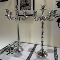 Tall Silver Candelabras