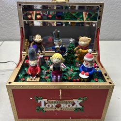 Vintage Rare Maisto Christmas Animated Toy Box Plays 12 Holiday Songs W/ Box