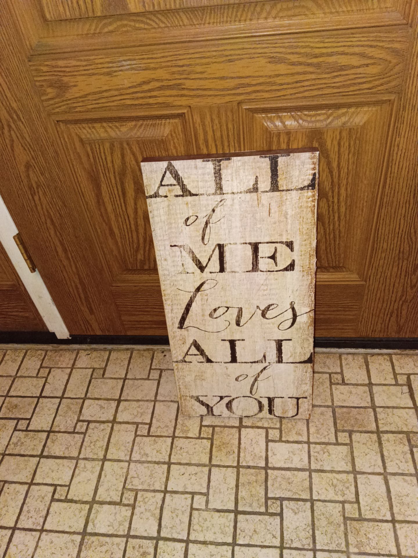 Decorative wall hanging art/ All of me loves all of you print