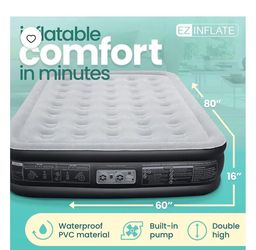 Air mattress with built in pump
