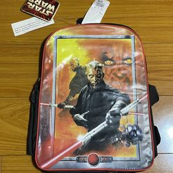 Star Wars Episode 1 Darth Maul Kids Back Pack With Folder Dead Stock