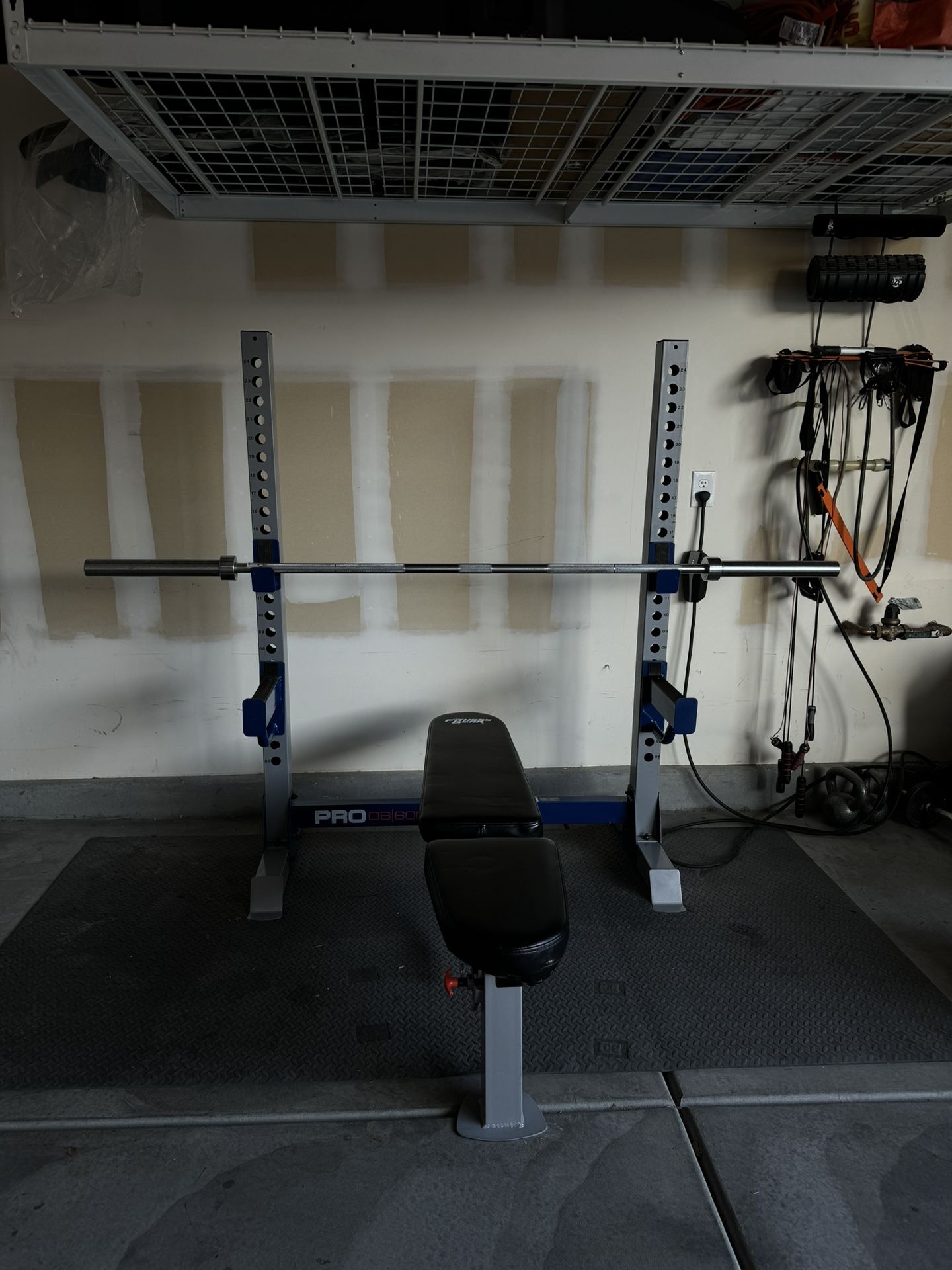 Bench Press Set With Bar And Weights 