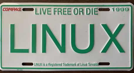 Linux! Car registration plate