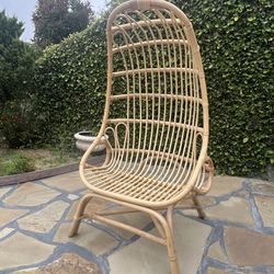 Decorative indoor outdoor egg chair seat frame.