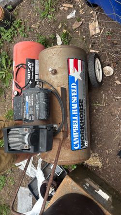 Air Compressor & Portable Air Tank Set - Campbell Hausfeld & Husky