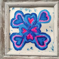 Acrylic Heart Art 4x4