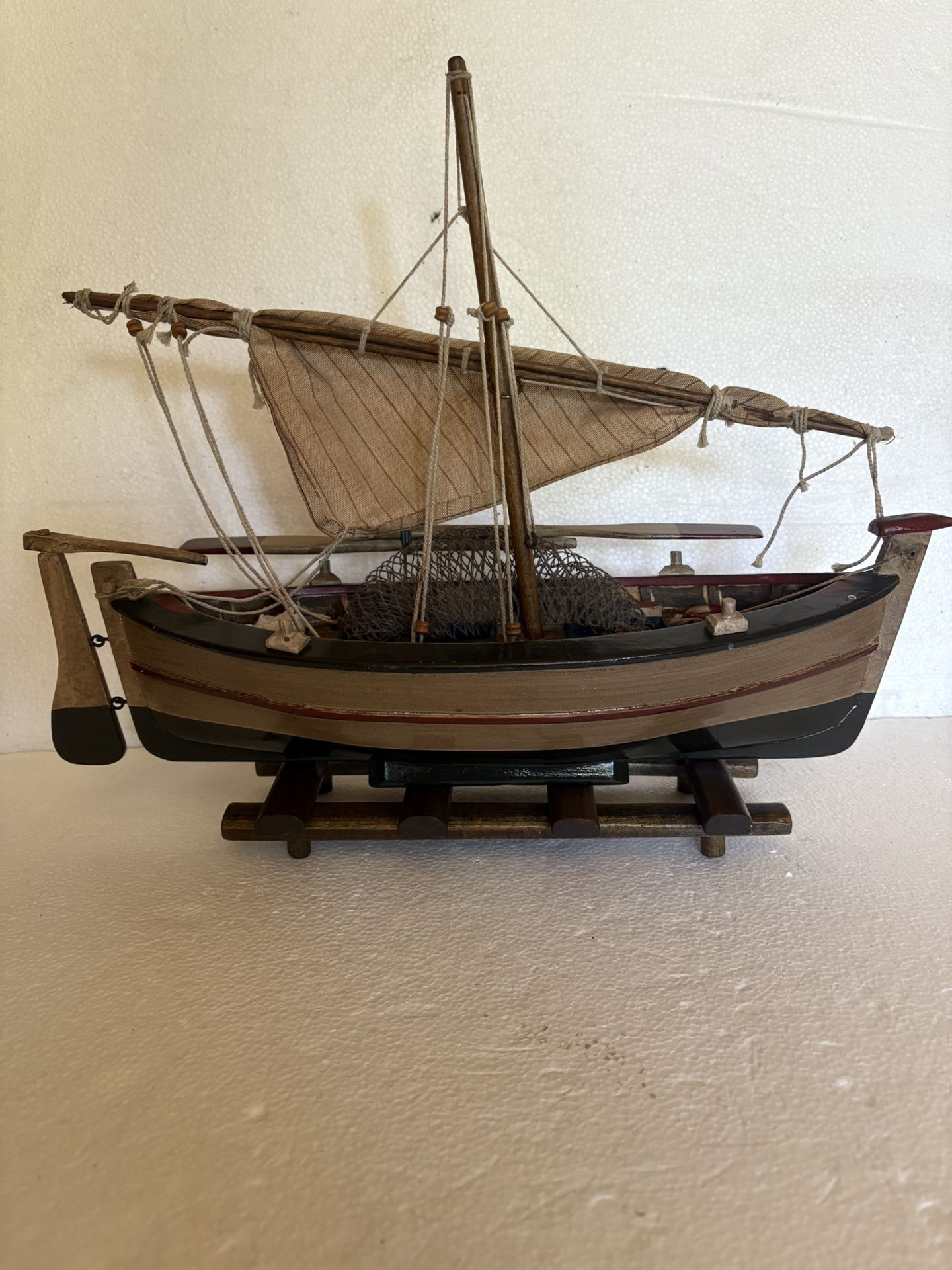 Wooden Fishing Sailing Boat