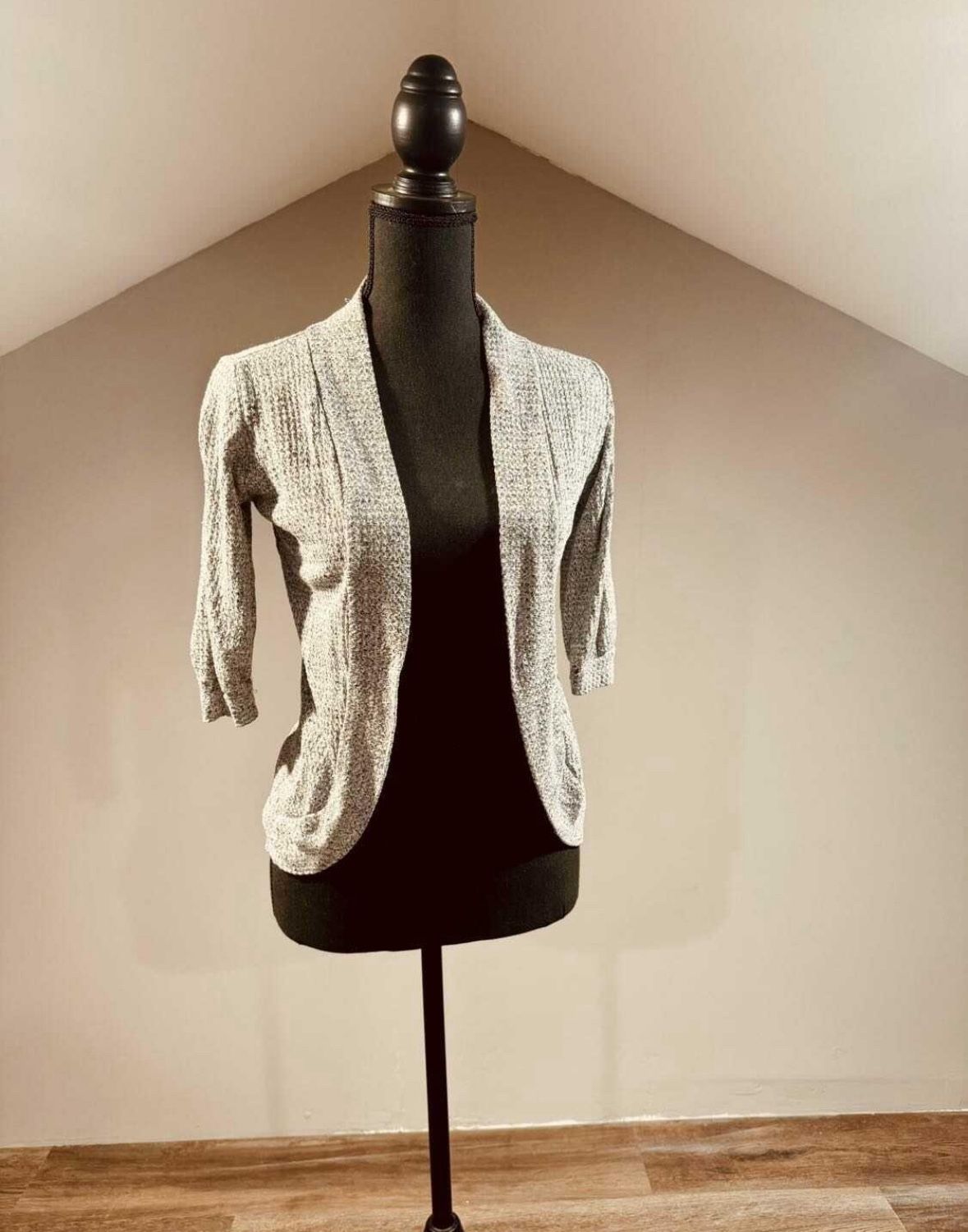 XS Black and White Cardigan