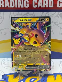 Pikachu EX Double Rare Card 054/128, 30th Celebration