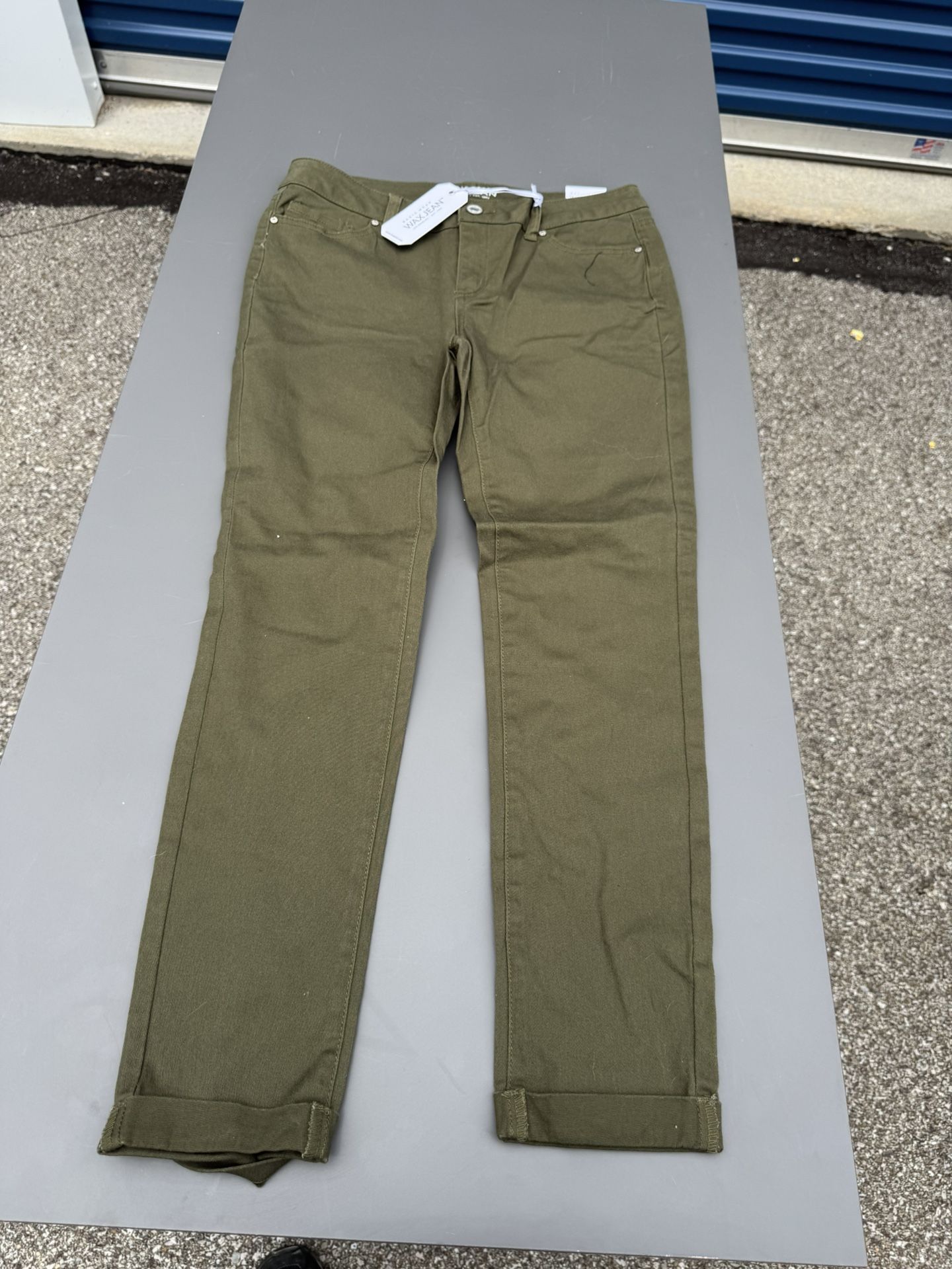 NWT Wax Jean Womens 11 Olive Green Skinny Jeans Style