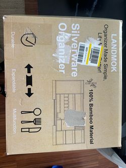 Bamboo Silverware Organizer - New in Box