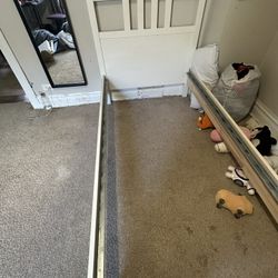 Twin white wood bed frame