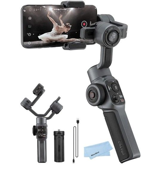 Zhiyun Smooth 5 Gimbal Stabilizer for Smartphone Android Cell Phone 3-Axis Handheld Gimble for iPhone 14 13 Pro Max Plus Mini 12 11 XS X XR 8 Video