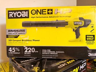 RYOBI HP 18V Brushless Cordless 220 CFM 140 MPH Compact Blower (Tool-Only) NEW