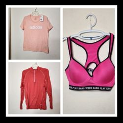 Bundle Of Pink Working Out Items.
Adidas Shirt Brand New. Eddie Bauer. Size L