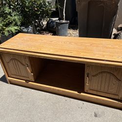 Wood TV stand