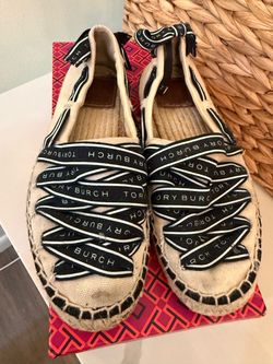 Tory Burch Espadrille Logo Grosgrain