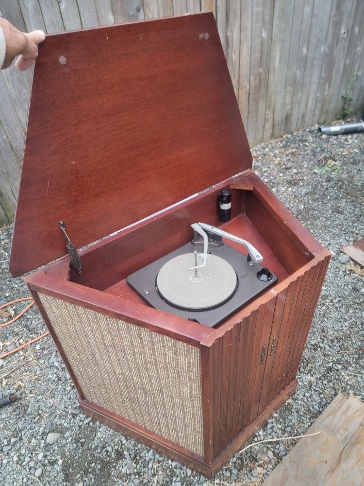 Vintage 50s Mid Century Westinghouse Record Player Turntable Console
