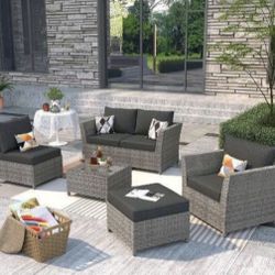 Fully Assembled In The Box Patio Furniture Set Deep Seating Cushions High Quality Outdoor Sofa Set Fully Assembled In The Box 🆕🚎🚚🆕