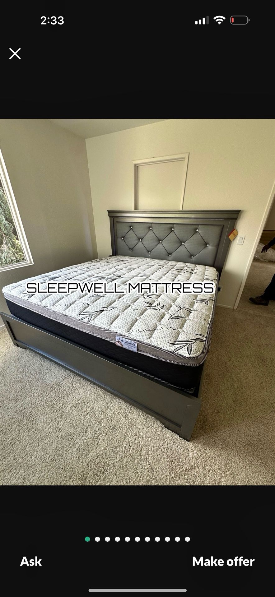 King Bed Frame With Mattress