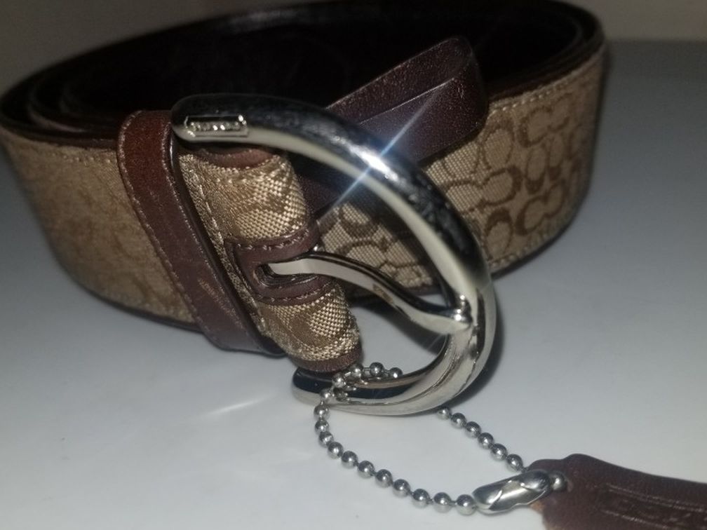 Tan & Brown Coach Belt