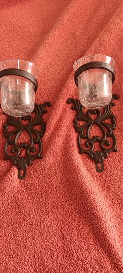 Rought IRON Candle Holders