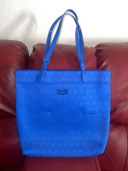 Michael Kors Blue Monogram Tote Bag