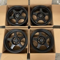 New 15 Inch Spoon Style Rims Wheels 15x7 +35 (4x100)